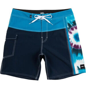 Vans Men's Blue Nineties Panel 18" Outseam Boardshorts Size 32 NWT